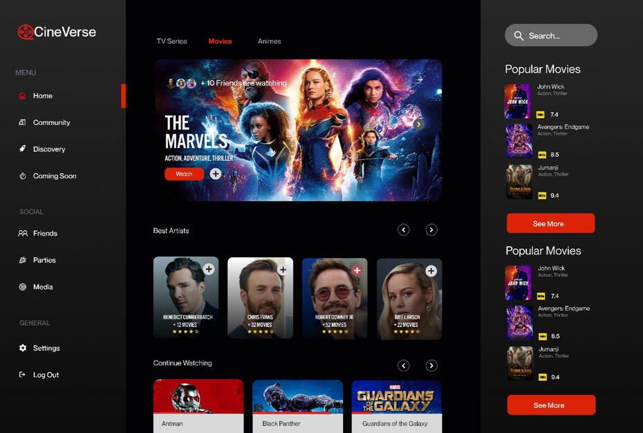 MOVIE WEB HOME PAGE